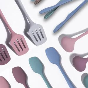 국내생산 파스텔 실리콘 조리도구 뒤집개 집게 국자 도마 이유식 주걱 스푼 큐브 주걱