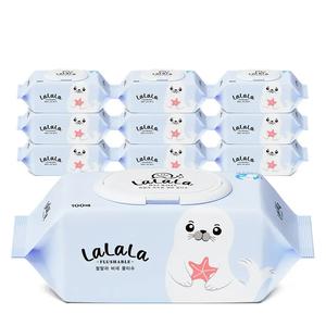 랄랄라 빅사이즈 비데물티슈 100매 10개입