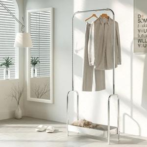 KM-R6701SS 스탠드 미드센츄리 수납 스테인리스트롤리 행거 1단 600 다용도 스탠드 옷