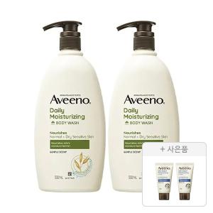 아비노 데일리모이스처라이징 바디워시 532ml, 2개+증정(스킨릴리프 바디로션 30g, 2개
