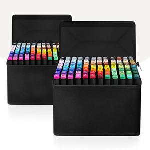 유성 트윈 60색 80색 마카펜 세트 디자인 미술 드로잉펜 미술 수업 용품 애니메이션 그