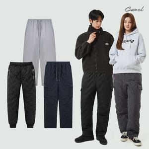 25FW 방한 패딩 양털바지 남녀공용 겨울 융털 보온 방수 빅사이즈 트레이닝 조거 와이