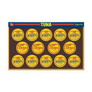 동원 참치 S14호 선물세트(라이트스탠다드 90g, 10입+고추참치 90g, 4입+쇼핑백, 1개)