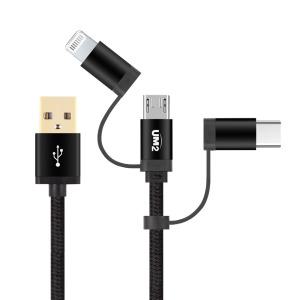 핸드폰 5핀 C타입 8핀 라이트닝 아이폰 멀티 고속 충전케이블 UMCA-MFI3IN1