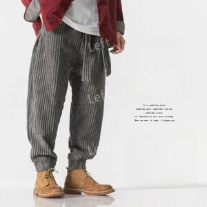 남자겨울카고바지 일본 남성 코듀로이 하렘 바지 두꺼운 오버사이즈 스팬츠 캐주얼겨울