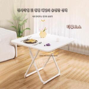 접이식테이블 800 700 확장형 원탁 라운드 심플 식탁 신혼집 밥상 티류으스
