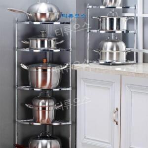 선반 부엌 받침대 접시 진열대 코너 수납장 냄비 주방 스텐 티류으스