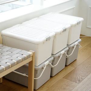 보노하우스 모니카 리빙박스 4P 수납박스 손잡이 펜트리 정리함 (뚜껑포함)