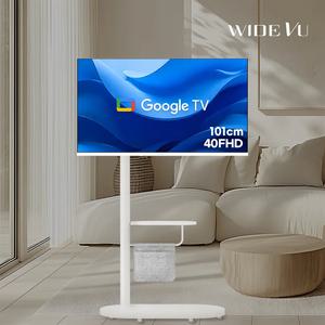 와이드무빙뷰 화이트에디션 타원형 삼탠바이미 40인치 FHD 이동식 스마트 TV 셋트