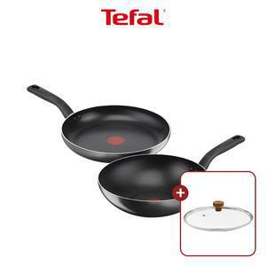 [테팔] 쿡이지 프라이팬 2종(팬28+웍28) +우드뚜껑 28cm