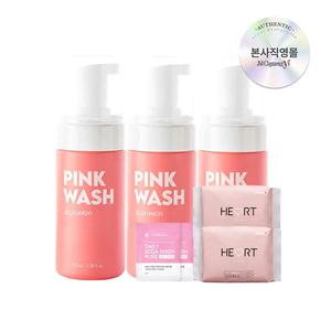 [쿠폰10%][질경이] 퍼퓸 여성청결제 핑크자몽 폼 워시 100ml 3개+마음생리대 중형(4개