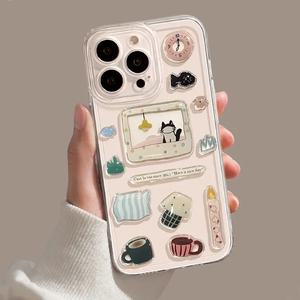 최신 귀여운 아이폰 케이스 고양이 꾸미기 DIY 스티커 / 핸드폰케이스 17 16 15 에어