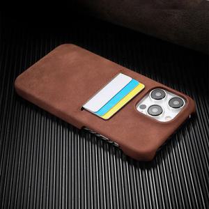 최신 아이폰 케이스 카드지갑 컬러 스웨이드 / 핸드폰케이스 17 16 15 프로 플러스 프