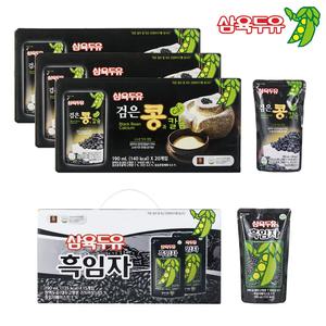 삼육두유 검은콩과 칼슘 흑임자 두유 파우치 190ml 80팩