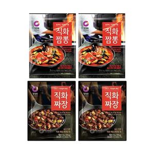 청정원 직화짬뽕분말 96g, 2개 + 직화짜장분말 80g, 2개