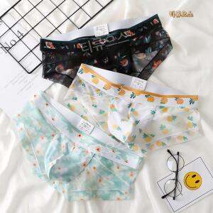 투명 남성 숏드로즈 순면 여성팬티 티류으스