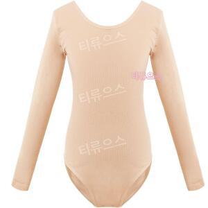 긴팔 히든 스킨 살색 발레 레오타드 댄스복 성인 발레복 무용복티류으스