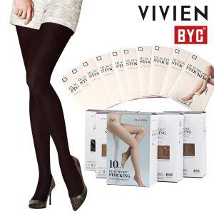 비비안 외 고탄력 팬티 스타킹 벌크 10매 7매 무발 학생 기모 양모 타이즈 겨울 압박