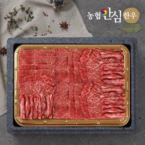 [농협안심한우] 1등급 한우 특수모듬채반선물세트 1kg(특수부위200g x 5팩)