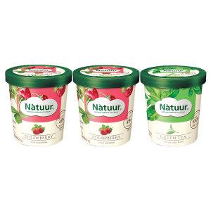 [슈팅냉동] 롯데웰푸드 나뚜루 스트로베리 파인트 474ml, 2개 + 녹차 파인트 474ml, 1
