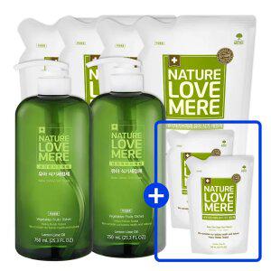 네이쳐러브메레 식기세정제 액상용기 2개+리필 4팩+[GIFT]리필 2팩 더 총 8개