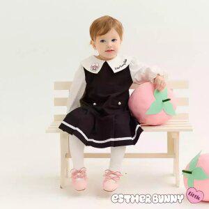 [에스더버니리틀] 프레피카라레터링원피스