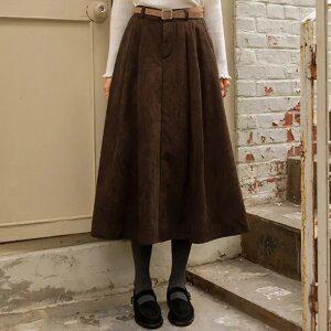 브리 뒷밴딩 골덴스커트(벨트SET)