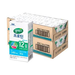 [셀렉스] 프로틴 음료 로우슈거 팩 190ml, 48개