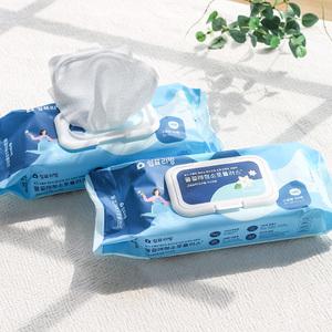 쉼표리빙 물걸레청소포플러스 특대형 캡형 고급형 청소물티슈 30매X3팩＋밀대