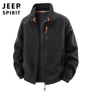 JEEP SPIRIT 남성용 가을 겨울 바람막이 점퍼 루즈핏 후리스 집업 자켓