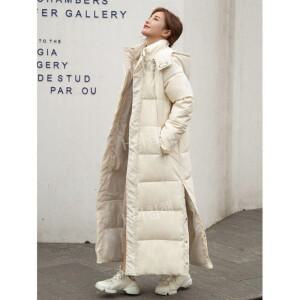 티류으스 여성 역시즌 긴 롱패딩 야상 기모 방한 후드 집업 롱점퍼