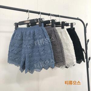 여성 레이스 반바지 얇은 캐주얼 바지 0624 티류으스