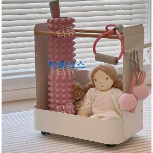 요가 매트 정리함 홈트 수납 폼롤러 이동식 보관함 필라테스 거치대 티류으스