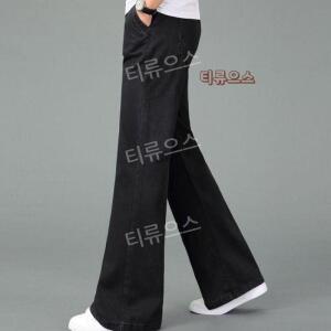 남자 부츠컷 슬랙스 썸머 부킹 남성 와이드 팬츠 허리밴딩 티류으스