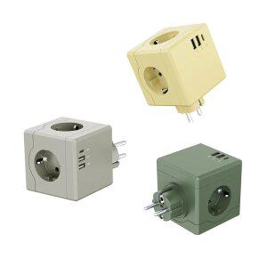 비비드파스텔 컬러 고용량 디지털기기용 전기안전멀티탭 (플러그형)