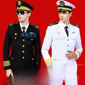 해군 군복 장교 캡틴 선원 정장 의상 코스프레 졸업 슈트 선장 자켓 제복 티류으스