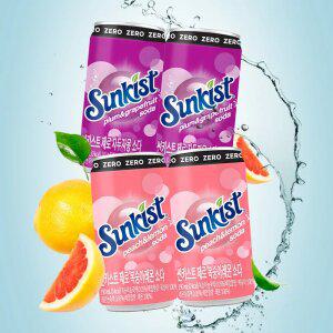 [본사직영] 썬키스트 제로 소다 190ml 60캔 2종 택1 / 자두자몽 복숭아레몬