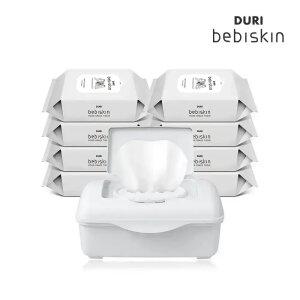 두리 베비스킨 생분해 비데물티슈 디스펜서 세트 (리필8팩+케이스 1개)