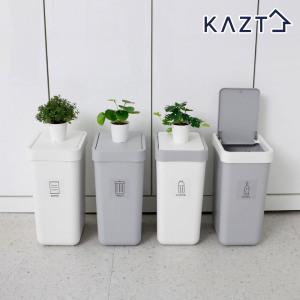 원터치 프리미엄 사각 휴지통 10L 2개