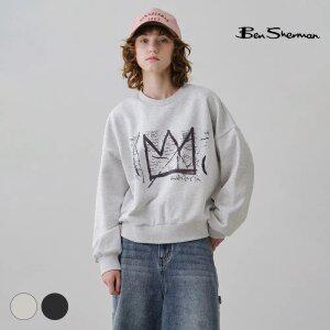 [택가 69,800원] 벤셔먼 바스키아 CROWN 아트워크 스웨트 셔츠 BPDTS981F