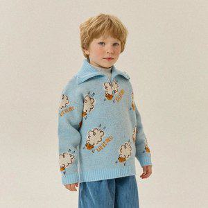 리에벨로포근니트반집업(2color)