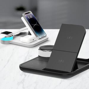 모락 카이뉴 4IN1 멀티 LED 거치형 고속 무선 충전기