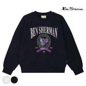 [택가 89,800원] 벤셔먼 빈티지 로즈 그래픽 스웨트 셔츠 BPDTS905F