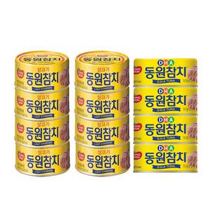 동원 라이트스탠다드 참치 150g, 4입, 2개 + DHA참치 150g, 4입, 1개  (총 12개)