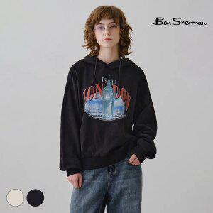 [택가 99,800원] 벤셔먼 피그먼트 워시드 LONDON 그래픽 후드 BPDTS906F