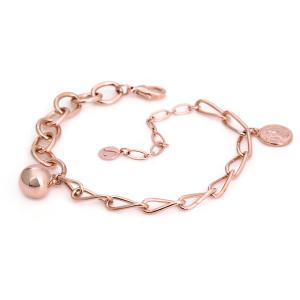 비비안 / 14Kgp 여자 패션 볼드 레이어드 로즈골드 언발란스 체인 예쁜 우정 팔찌