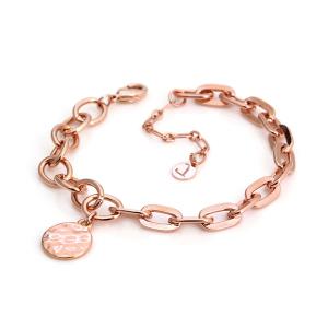 올리비아 / 14Kgp 여자 패션 볼드 레이어드 로즈골드 체인 예쁜 우정 팔찌