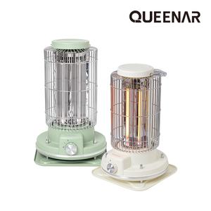 마이 코지 레트로 전기 히터 (화이트/카키) 가정용 캠핑용 사무실 난로  레트로히터