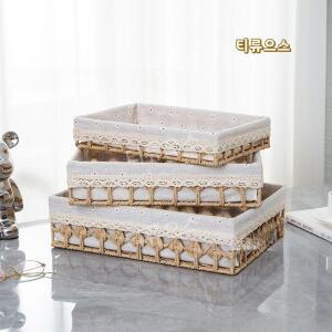 다과바구니 과일바스켓 라탄트레이 다용도 인테리어 티류으스