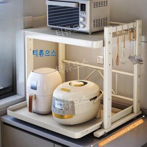 밥솥레일선반 미니 밥통 슬라이딩 렌지장 밥솥대 주방 티류으스